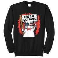 This Cat Lady Votes President Election Vote Cute Cat Kamala President 2024 Tall Sweatshirt