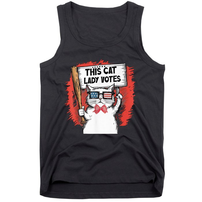 This Cat Lady Votes President Election Vote Cute Cat Kamala President 2024 Tank Top