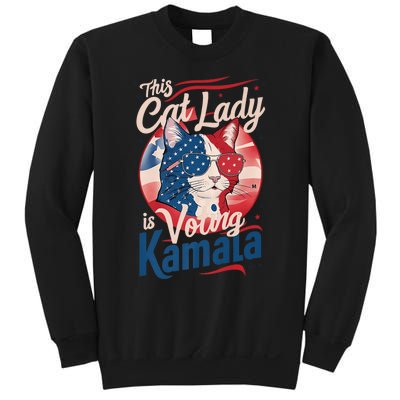 This Cat Lady Is Voting Kamala Harris Presiden 2024 Usa Sweatshirt