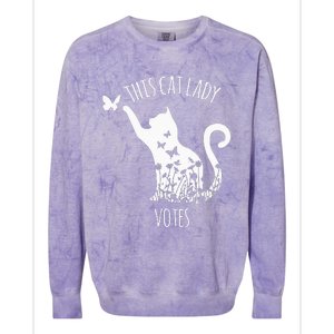 This Cat Lady Votes Ladies Is Voting Kamala Colorblast Crewneck Sweatshirt