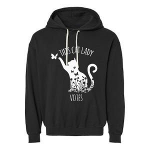 This Cat Lady Votes Ladies Is Voting Kamala Garment-Dyed Fleece Hoodie