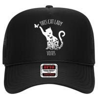 This Cat Lady Votes Ladies Is Voting Kamala High Crown Mesh Back Trucker Hat