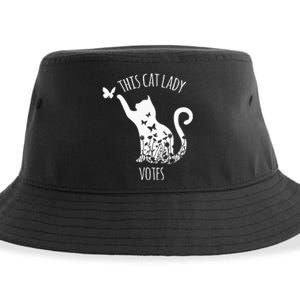 This Cat Lady Votes Ladies Is Voting Kamala Sustainable Bucket Hat