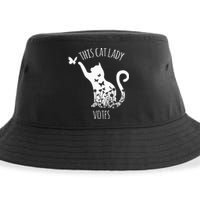 This Cat Lady Votes Ladies Is Voting Kamala Sustainable Bucket Hat