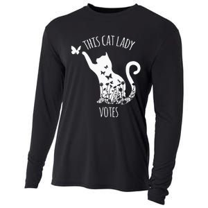 This Cat Lady Votes Ladies Is Voting Kamala Cooling Performance Long Sleeve Crew