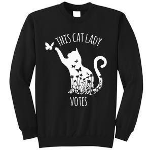 This Cat Lady Votes Ladies Is Voting Kamala Tall Sweatshirt