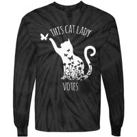 This Cat Lady Votes Ladies Is Voting Kamala Tie-Dye Long Sleeve Shirt