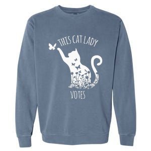 This Cat Lady Votes Ladies Is Voting Kamala Garment-Dyed Sweatshirt