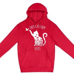 This Cat Lady Votes Ladies Is Voting Kamala Premium Pullover Hoodie