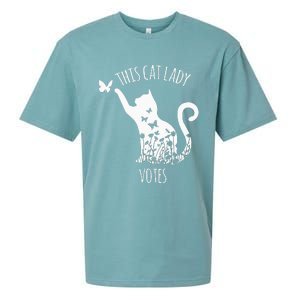 This Cat Lady Votes Ladies Is Voting Kamala Sueded Cloud Jersey T-Shirt