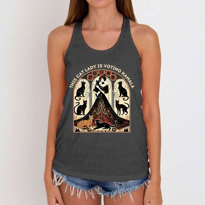 This Cat Lady Is Voting Kamala Women's Knotted Racerback Tank