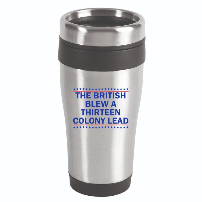 Thirteen Colony Lead Funny 4th Of July Design 16oz Travel Tumbler
