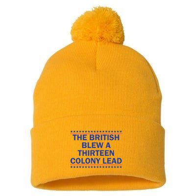 Thirteen Colony Lead Funny 4th Of July Design Pom Pom 12in Knit Beanie