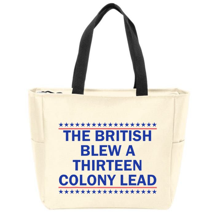 Thirteen Colony Lead Funny 4th Of July Design Zip Tote Bag