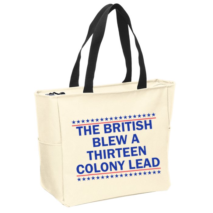 Thirteen Colony Lead Funny 4th Of July Design Zip Tote Bag