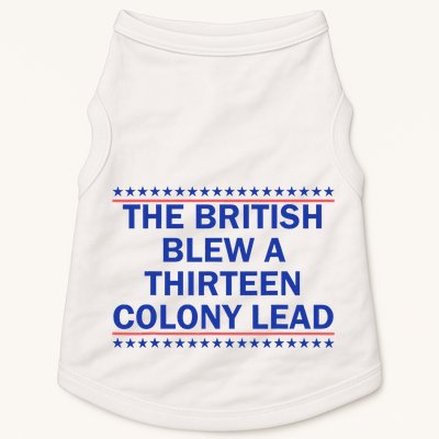 Thirteen Colony Lead Funny 4th Of July Design Doggie Tank
