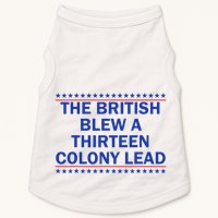 Thirteen Colony Lead Funny 4th Of July Design Doggie Tank