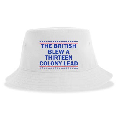 Thirteen Colony Lead Funny 4th Of July Design Sustainable Bucket Hat