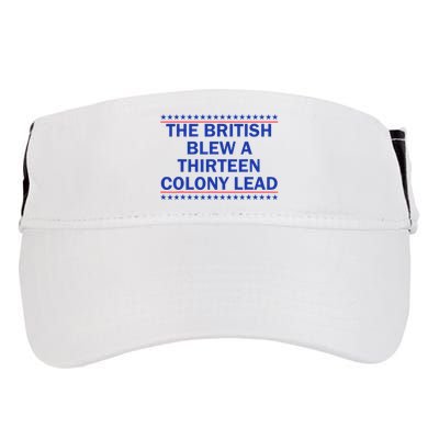 Thirteen Colony Lead Funny 4th Of July Design Adult Drive Performance Visor