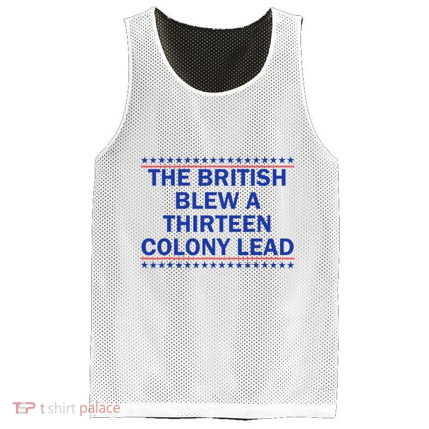 Thirteen Colony Lead Funny 4th Of July Design Mesh Reversible Basketball Jersey Tank