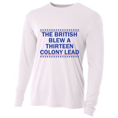 Thirteen Colony Lead Funny 4th Of July Design Cooling Performance Long Sleeve Crew
