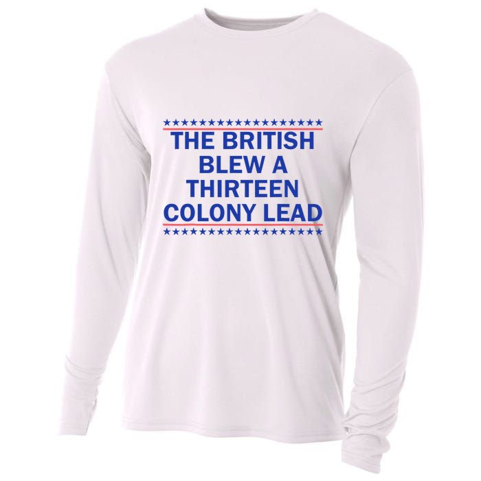 Thirteen Colony Lead Funny 4th Of July Design Cooling Performance Long Sleeve Crew