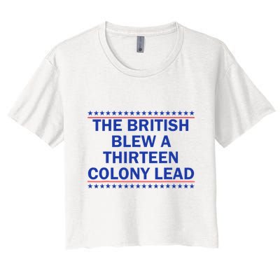 Thirteen Colony Lead Funny 4th Of July Design Crop Top