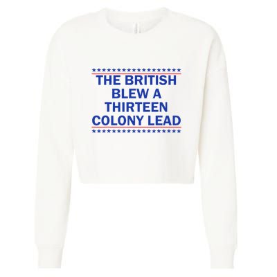Thirteen Colony Lead Funny 4th Of July Design Cropped Pullover Crew