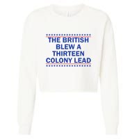 Thirteen Colony Lead Funny 4th Of July Design Cropped Pullover Crew