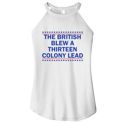 Thirteen Colony Lead Funny 4th Of July Design Women's Perfect Tri Rocker Tank