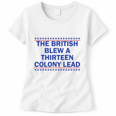 Thirteen Colony Lead Funny 4th Of July Design Womens T-Shirt