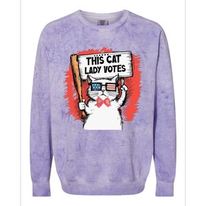 This Cat Lady Votes Cute Cat Colorblast Crewneck Sweatshirt