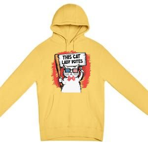 This Cat Lady Votes Cute Cat Premium Pullover Hoodie