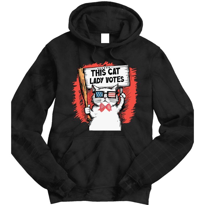 This Cat Lady Votes Cute Cat Tie Dye Hoodie