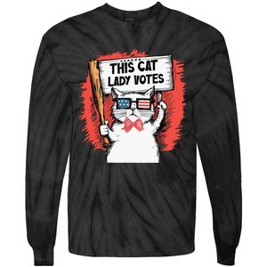 This Cat Lady Votes Cute Cat Tie-Dye Long Sleeve Shirt