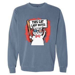 This Cat Lady Votes Cute Cat Garment-Dyed Sweatshirt