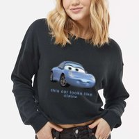 This Car Look Like Clairo Cropped Pullover Crew