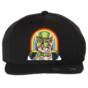 Toyger Cat Leprechaun Funny St Patricks Day Funny Gift Wool Snapback Cap