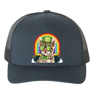 Toyger Cat Leprechaun Funny St Patricks Day Funny Gift Yupoong Adult 5-Panel Trucker Hat