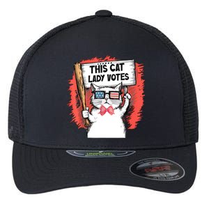 This Cat Lady Votes President Election Vote Flexfit Unipanel Trucker Cap