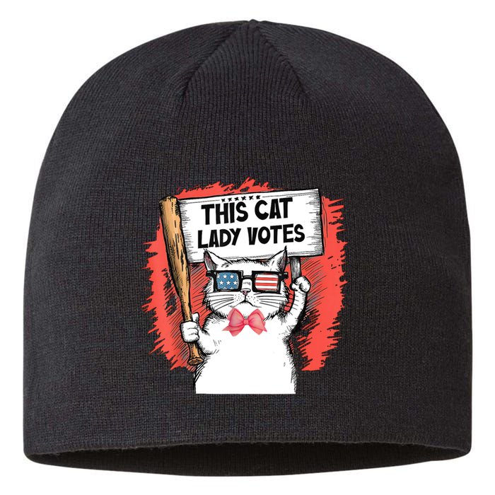 This Cat Lady Votes President Election Vote Sustainable Beanie