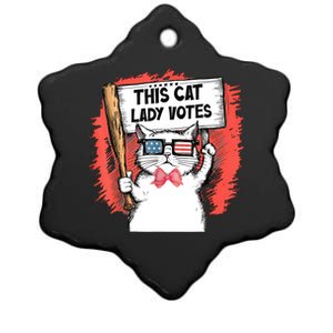 This Cat Lady Votes President Election Vote Ceramic Star Ornament