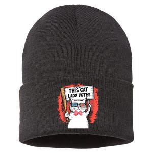 This Cat Lady Votes President Election Vote Sustainable Knit Beanie