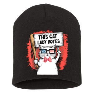 This Cat Lady Votes President Election Vote Short Acrylic Beanie