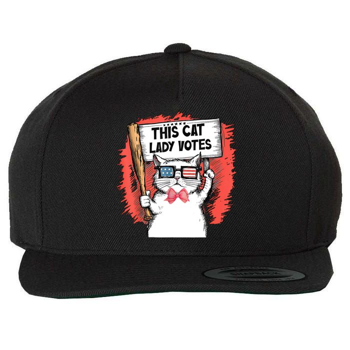 This Cat Lady Votes President Election Vote Wool Snapback Cap