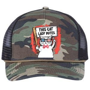 This Cat Lady Votes President Election Vote Retro Rope Trucker Hat Cap