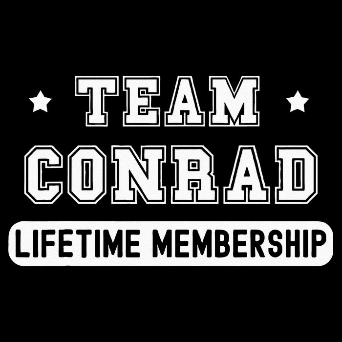Team Conrad Lifetime Membership Funny Family Last Name Full-Length Apron With Pockets