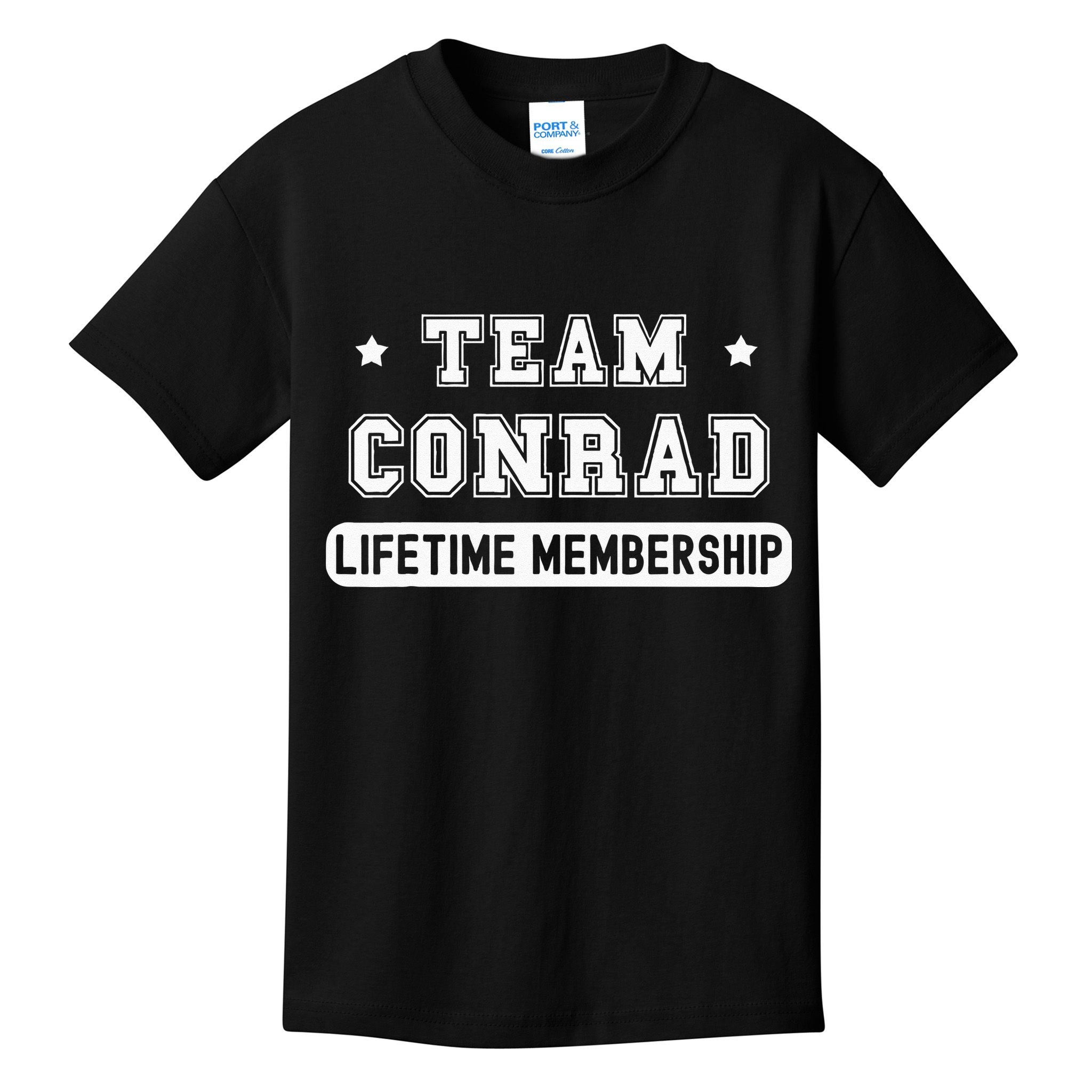 Team Conrad Lifetime Membership Funny Family Last Name Kids T-Shirt