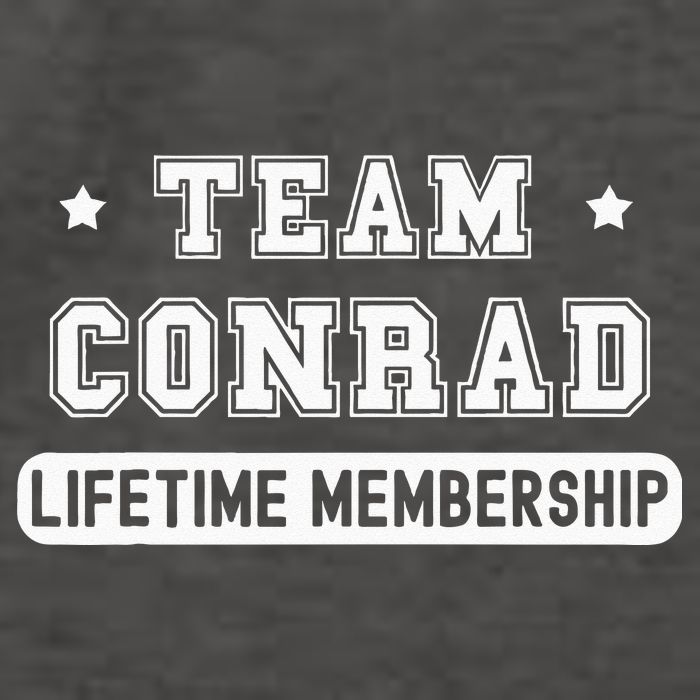 Team Conrad Lifetime Membership Funny Family Last Name Vector Backpack