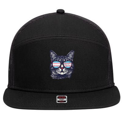 Transgender Cat LGBT Transsexual Flag Trans Transsexuality 7 Panel Mesh Trucker Snapback Hat